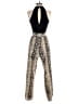 Mi ami Animal Print Gold Black Jumpsuit Size XS - photo 2