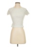 Princess Polly Silver Short Sleeve Turtleneck Size 2 - photo 1