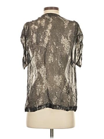 7 For All Mankind Short Sleeve Silk Top (view 2)