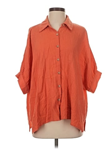 Mittoshop 3/4 Sleeve Button-Down Shirt (view 1)