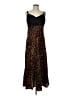 DKNY 100% Polyester Animal Print Brown Cocktail Dress Size 12 - photo 1