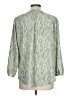 Monday Fun 100% Polyester Print Green 3/4 Sleeve Blouse Size L - photo 2