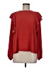 Lush 100% Polyester Red Long Sleeve Blouse Size M - photo 1