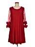 Nina Leonard Red Cocktail Dress Size M - photo 1