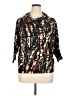 Belldini Animal Print Brown 3/4 Sleeve Blouse Size XL - photo 1