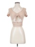 Shein Tan Short Sleeve Top Size 2 - photo 1