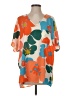 Artistic Works by Lu 100% Polyester Orange 3/4 Sleeve Blouse Size S - photo 1
