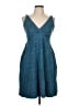 PrAna Chevron-herringbone Teal Cocktail Dress Size L - photo 1