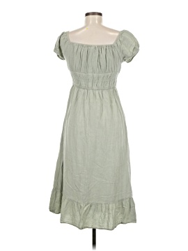 slim fit dress slacks SHADY GREEN WHITE DITSY POPLIN SMOKED WAIST TANK TOP