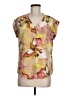 Liz Claiborne 100% Polyester Yellow Short Sleeve Blouse Size M - photo 1