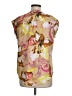 Liz Claiborne 100% Polyester Yellow Short Sleeve Blouse Size M - photo 2