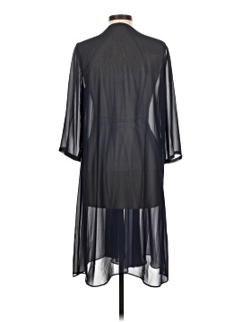 navy blue dress for baby girl Floryday Dress Lg Midi Lined Polyester Chiffon Flutter Sleeve Black Floral  NWT main image 0