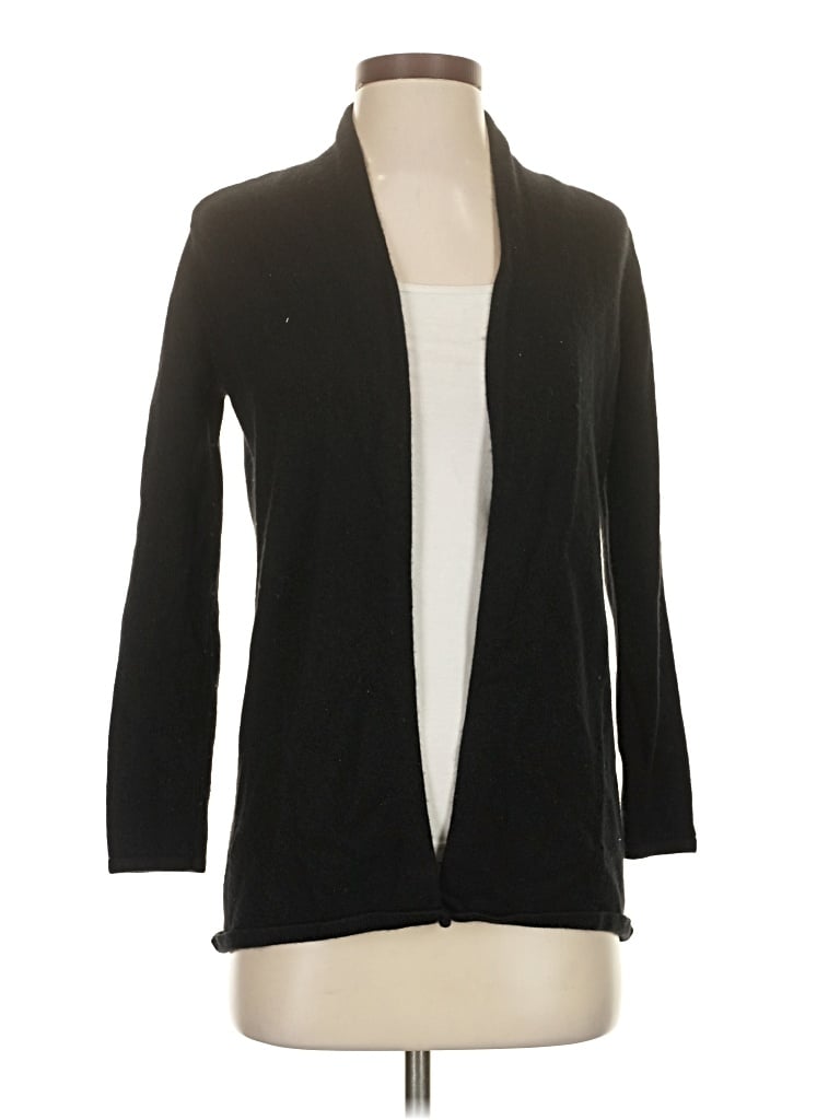 Pre-owned The Cashmere Project Cashmere Cardigan Sweater In Black