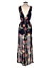 Astr 100% Polyester Print Blue Jumpsuit Size S (estimated) - photo 2