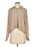 Pink Rose 100% Polyester Tan Long Sleeve Polo Size S - photo 1