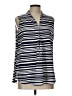 Brina & Em Stripes Blue Sleeveless Blouse Size L - photo 1