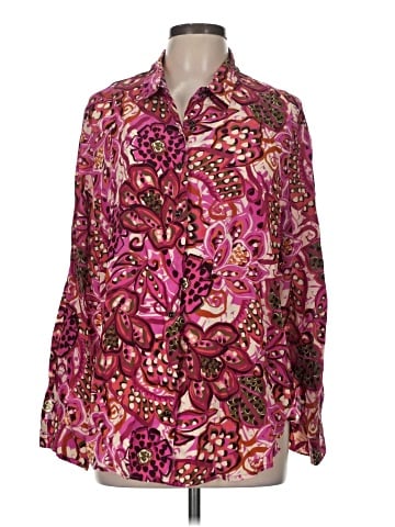 Johnny Was Long Sleeve Silk Top (view 1)