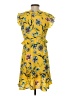 Cooper & Ella 100% Polyester Print Yellow Casual Dress Size S - photo 2