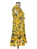 Cooper & Ella 100% Polyester Print Yellow Casual Dress Size S - photo 4