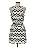 Pink Owl 100% Polyester Chevron-herringbone Ivory Casual Dress Size M - photo 2