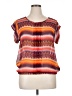 NY Collection 100% Polyester Orange Short Sleeve Blouse Size XL - photo 1