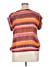 NY Collection 100% Polyester Orange Short Sleeve Blouse Size XL - photo 2