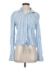 Aeropostale 100% Rayon Stripes Blue Long Sleeve Blouse Size S - photo 1