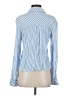 Aeropostale 100% Rayon Stripes Blue Long Sleeve Blouse Size S - photo 2