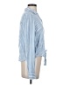 Aeropostale 100% Rayon Stripes Blue Long Sleeve Blouse Size S - photo 4