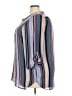 Cure 100% Polyester Stripes Blue 3/4 Sleeve Blouse Size 3X - photo 5