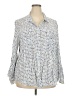 Style&Co 100% Rayon Polka Dots Blue Long Sleeve Blouse Size 3X - photo 1