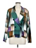 Elk 100% Cotton Plaid Green Blazer Size 8 - photo 1