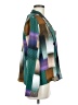 Elk 100% Cotton Plaid Green Blazer Size 8 - photo 4