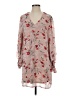 Entro 100% Polyester Floral Tan Pink Casual Dress Size S - photo 1
