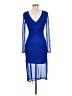 Unbranded 100% Polyester Blue Cocktail Dress Size M (estimated) - photo 2