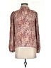Hinge 100% Viscose Brown Long Sleeve Blouse Size S - photo 1