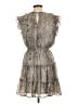 She + Sky 100% Polyester Paisley Gray Cocktail Dress Size L - photo 2