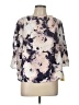 Worthington 100% Polyester Floral Gray 3/4 Sleeve Blouse Size L - photo 1