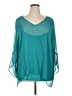 Colleen Lopez 100% Polyester Teal 3/4 Sleeve Blouse Size 1X - photo 1