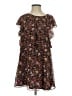 BCBGeneration 100% Polyester Floral Brown Casual Dress Size XS - photo 1