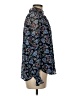 Ann Taylor LOFT 100% Polyester Floral Blue Long Sleeve Blouse Size M - photo 4