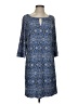 Laundry by Shelli Segal Print Blue Casual Dress Size S - photo 1