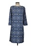 Laundry by Shelli Segal Print Blue Casual Dress Size S - photo 2