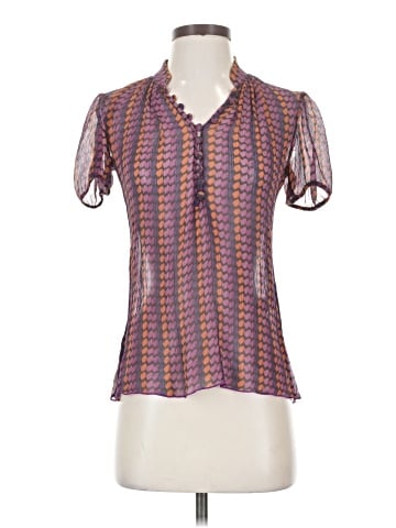 Trina Turk Short Sleeve Silk Top (view 1)