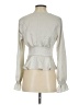 Express Outlet 100% Polyester Ivory Long Sleeve Blouse Size S - photo 2