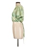 Topshop 100% Polyester Tie-dye Green Short Sleeve Blouse Size 10 - photo 5