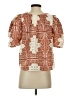 Lavender Brown 100% Polyester Orange Short Sleeve Blouse Size XS - photo 2