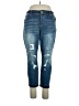 Inc Denim Graphic Blue Jeans Size 16 - photo 1