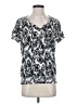 Faded Glory 100% Polyester Paisley Silver Short Sleeve T-Shirt Size S - photo 1