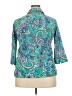 Alia 100% Polyester Paisley Teal 3/4 Sleeve Blouse Size XXL (estimated) - photo 2